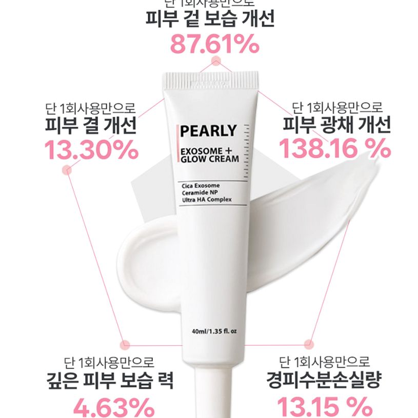 펄리 엑소좀 피부과재생크림 수분 보습 시카 히알루론산 물광크림 40ml, 1개